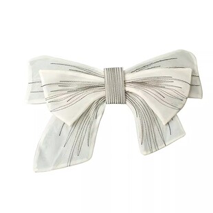 热卖爆款双色绣花立体气质蝴蝶结女装装饰补丁防走光领花配T恤