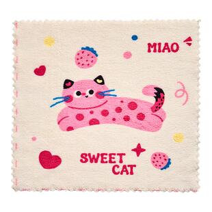 厨房抹布小猫珊瑚绒洗碗布加厚吸水不沾油厨房洗碗池专用清洁毛巾