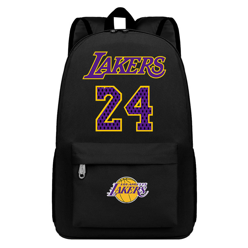 湖人队科比KOBE书包男女中小学双肩包NBA大容量篮球包牛津纺背包