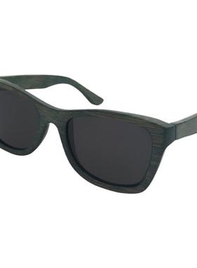 染暗绿色竹子墨镜 防紫外线竹制太阳镜