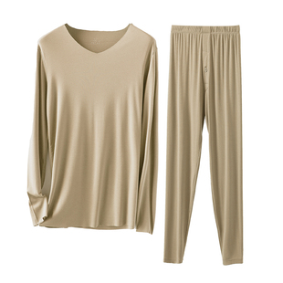 兰精莫代尔保暖内衣套装男士打底无痕裸感内穿薄秋衣秋裤2025新款