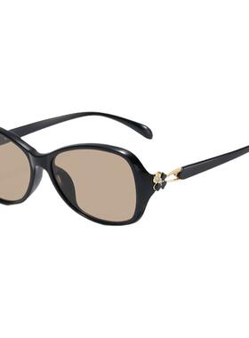 水晶石眼镜防晒优雅女茶色镜