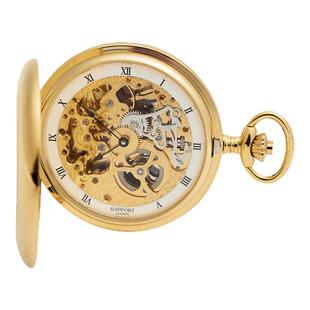 Rapport英国怀表17 Jewels进口机械怀表复古镂空翻盖经典怀表带链