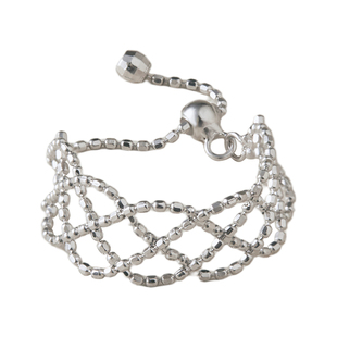 素图蕾丝镂空戒指925银戒精致轻奢高级感指环小众设计首饰饰品女