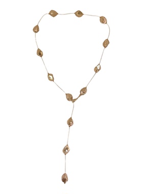 简约金属冷淡风不规则串珠项链女