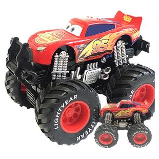 儿童玩具 汽车惯性动力越野大脚耐摔赛车总动员 合金回力车模麦昆