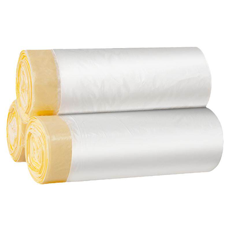 可生物降解穿绳垃圾袋抽绳收口手提加厚大号点断式厨房家用塑料袋