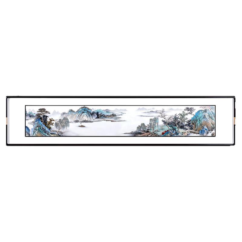 君自在客厅新中式手工雕刻装饰画