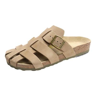 Devo Life软木拖鞋女半拖半包外穿低跟平底罗马透气包头鞋24025