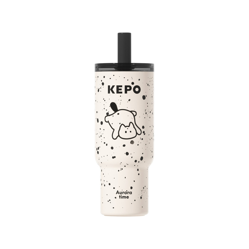 KEPO吸管保温杯大容量女生高颜值可爱女款水杯保冷车载随行杯新款