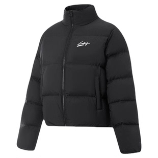 李宁女士短款短羽绒服2026冬季新款立领宽松防风女子运动保暖外套