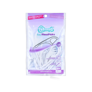 cleanpik超细牙线棒不易断线起毛代替牙签牙线架1000支装蓝色线