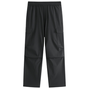 【商场同款】太平鸟男装 黑色伞兵裤潮流高弹力休闲裤男B2GLF3228