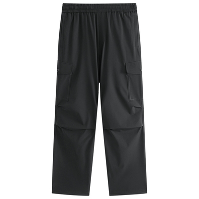 【商场同款】太平鸟男装 黑色伞兵裤潮流高弹力休闲裤男B2GLF3228