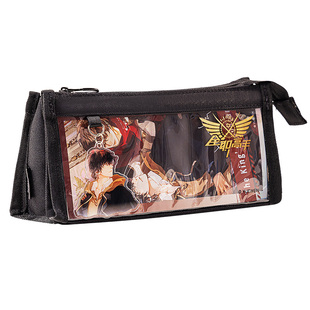 得力全职高手联名文具盒大容量三层笔袋高颜值ins风初高中生铅笔盒简约透明小众文具袋小学生男女孩2026新款