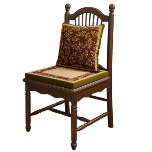 洛美丹顿美式复古餐桌椅垫餐椅座垫乳胶坐垫家用防滑屁垫子塔斯美