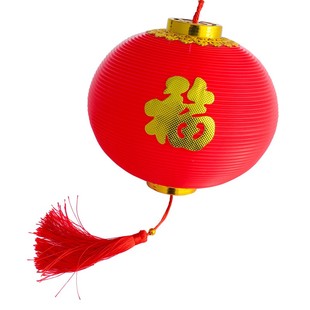 福字LED红灯笼室内户外防水冬瓜灯PVC塑料连串圆灯笼春节新年挂饰