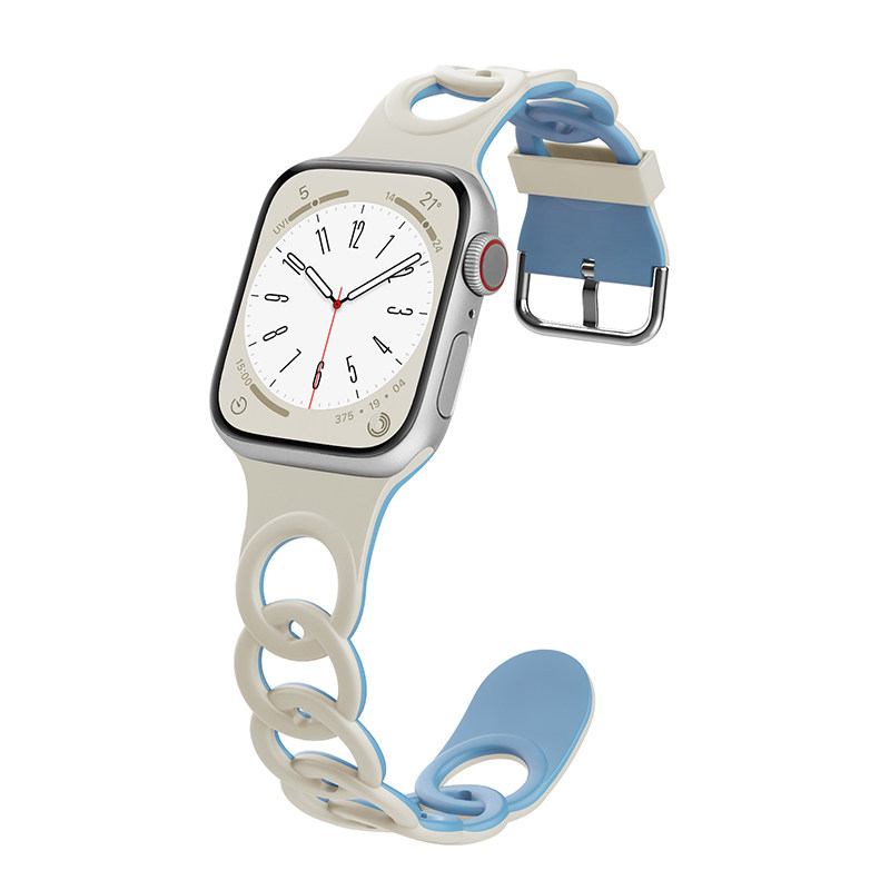 applewatch8表带硅胶甜甜圈镂空