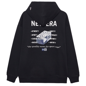 New Era纽亦华2024秋冬新款嘻哈街头连帽卫衣刺绣抽绳情侣上衣潮