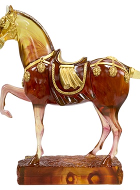 tittot琉园琉璃马摆件