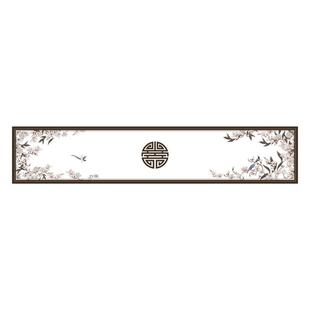 新中式PVC电视柜桌布防水防油防烫透明软玻璃餐边柜垫国风茶几垫