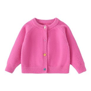 女童针织外套秋冬2025新款童装韩范洋气女宝宝加厚时髦毛衣开衫潮