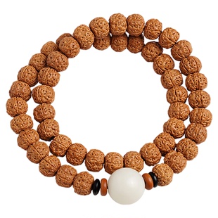 小金刚菩提手串盘龙纹精品原籽菩提子佛念珠手持文玩多圈手链配饰