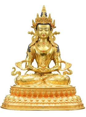 闯隆家用桌面铜器铜鎏金铜像摆件