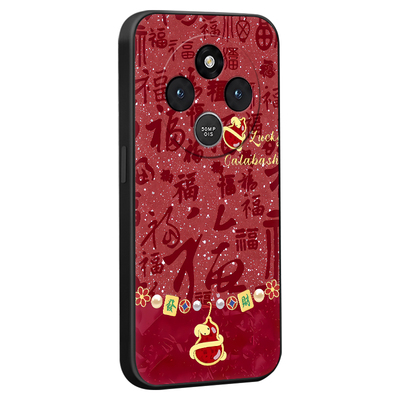 luckrider适用于红米14C手机壳红米14c高级感2411drn47c温柔气质redmi14r保护套红米14c荷花彩绘2411drn47c新