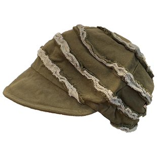 真理商店NANA/韩版毛边褶皱防晒鸭舌帽日系复古艺术家报童帽子潮