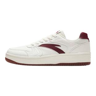 安踏板鞋男鞋低帮皮面百搭休闲鞋百搭小白鞋增高厚底复古运动鞋男