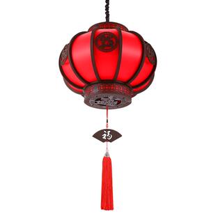 过年红灯笼挂饰2026新款大门口阳台中式旋转灯笼结婚乔迁户外宫灯