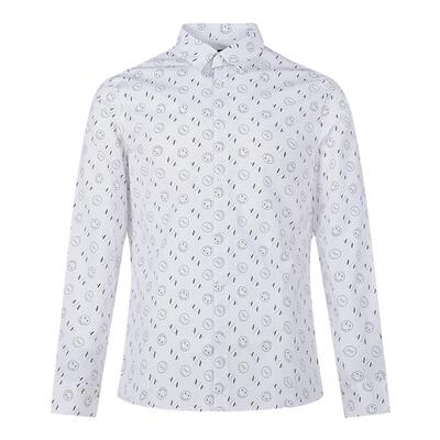 长袖衬衫AX阿玛尼笑脸徽标图案