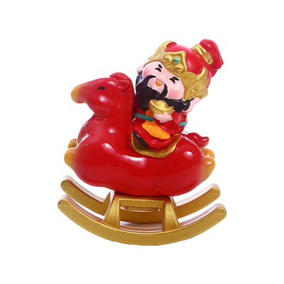 红色马上来财摆件2026马年办公桌