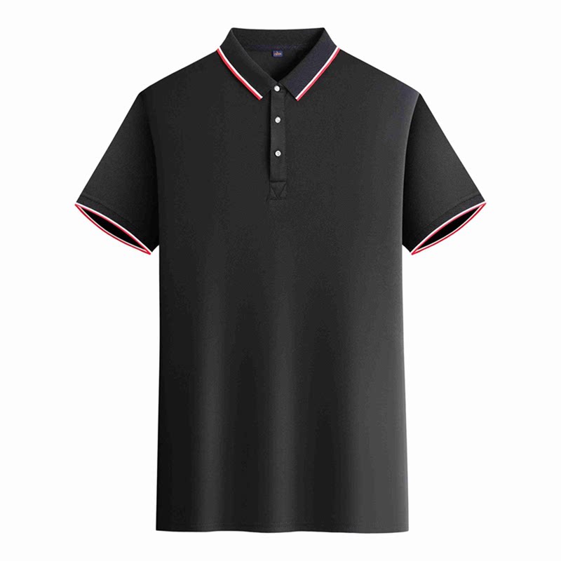 工作服定制做T恤POLO衫广告文化短袖diy黑色工衣工装翻领印字logo