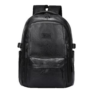 佧蒂袋鼠真皮质感双肩包男士2025新款大容量户外运动包旅行背包