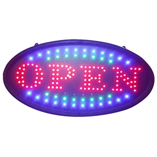 店铺营业中指示牌open灯挂牌LED广告灯牌灯箱发光字迎宾灯招牌灯