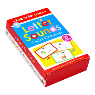 进口英文原版正版 Flash Cards 配套字卡Letter Sounds Phonics Flashcards字母单词发音学前启蒙高效英语高频词卡片