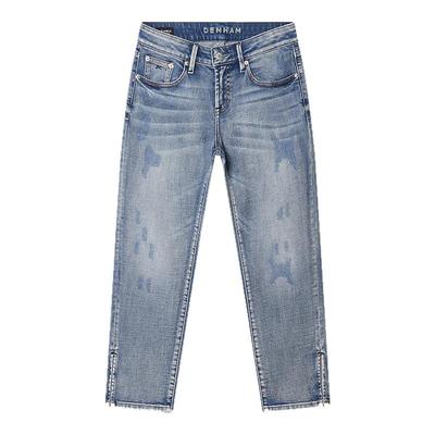 DENHAM2025年秋季女士做旧水洗磨白九分牛仔裤LIZ ANKLE