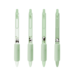 lopet【乐派软欧包】熊猫限定花花中性笔学生作业考试刷题笔黑笔