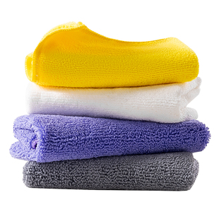 双面绒黄色抹布商用餐饮毛巾餐厅擦桌子厨房超细纤维刷碗清洁麻布