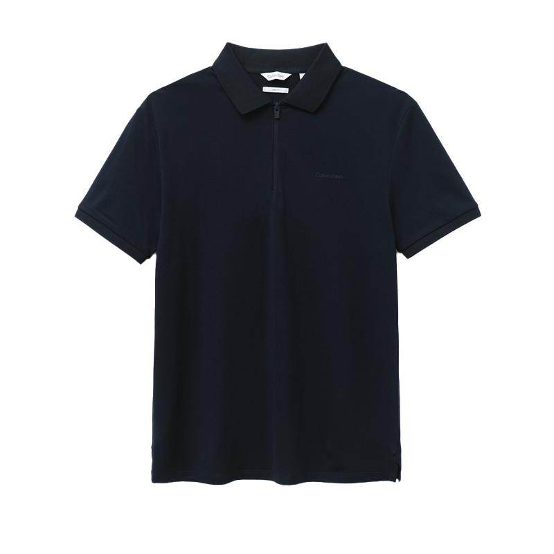 CalvinKlein半拉链商务POLO衫