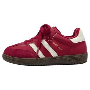 星期六童鞋加绒德训鞋女2025冬季新款女童运动鞋时尚学生校园板鞋