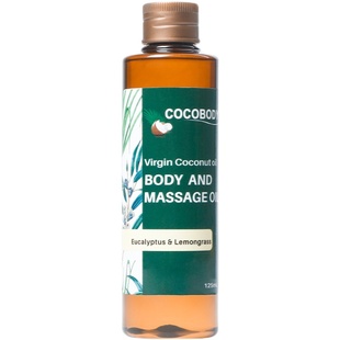 COCOBODY初榨椰子油桉树尤加利柠檬草精油全身通经络身体按摩油