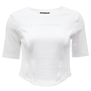 Vero ModaT恤女夏季圆领短袖修身简约字母短款街头时尚324201018