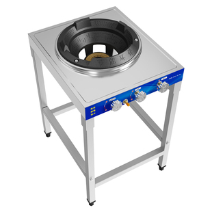 猛火灶商用煤气炉单灶中高低压液化天然气节能带风机饭店燃气灶台