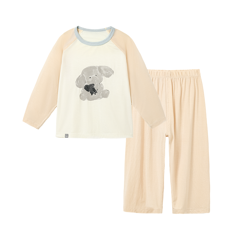 LK儿童睡衣夏薄款家居套装空调服