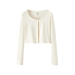 防晒外套|森马外套女短款防晒衣夏季2025新款女装罩衫白色开衫