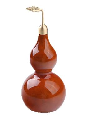 已做功课祝福五行补缺黄铜葫芦摆件开口空心金木水火土福禄平安