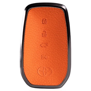 适用丰田GR钥匙套兰德酷路泽lc300陆巡包红杉壳坦途普拉多真皮扣